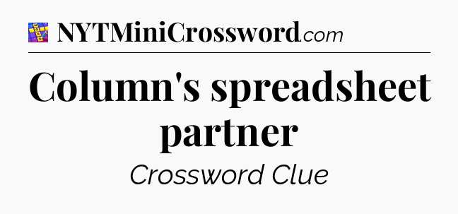 Column's spreadsheet partner Codycross