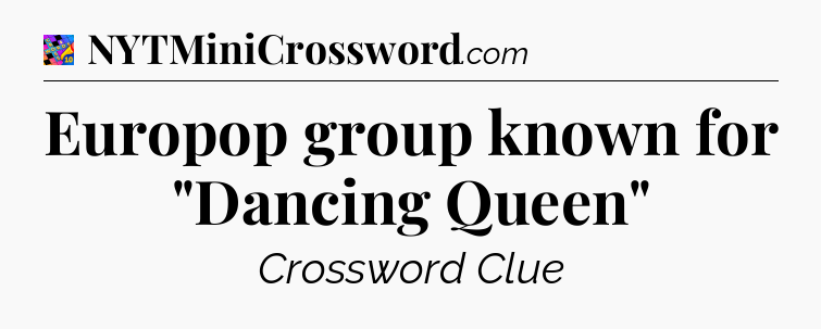 Europop group known for 