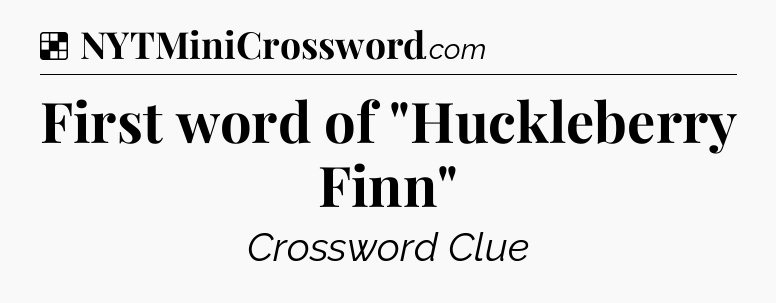 Solution: First word of 