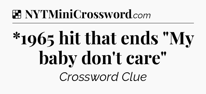 Solution: *1965 hit that ends 