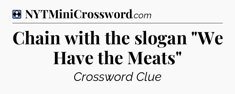 Solution: Chain with the slogan 