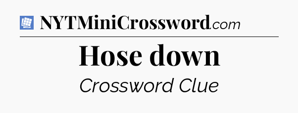 Hose down Puzzle Page Crossword Clue