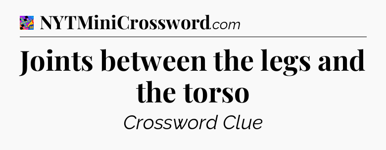 Joints between the legs and the torso Crossword Clue