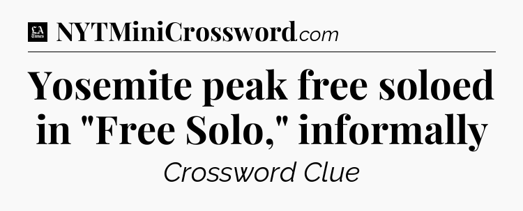 Yosemite peak free soloed in 