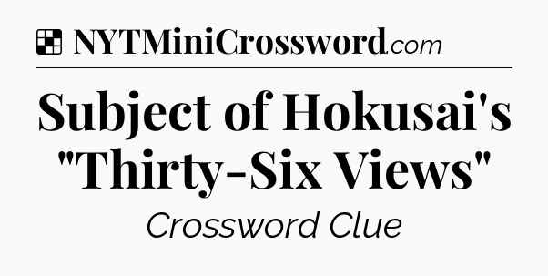 Solution: Subject of Hokusai's 