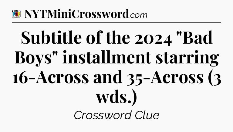 Subtitle of the 2024 