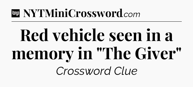 Red vehicle seen in a memory in 