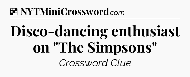 Solution: Disco-dancing enthusiast on 
