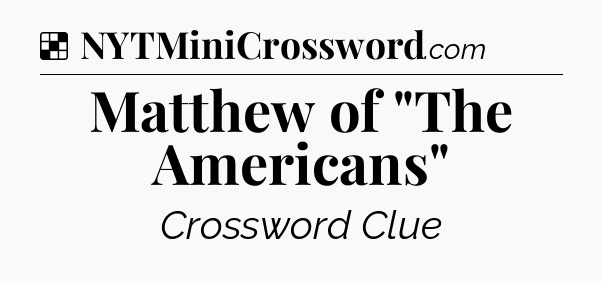 Solution: Matthew of 