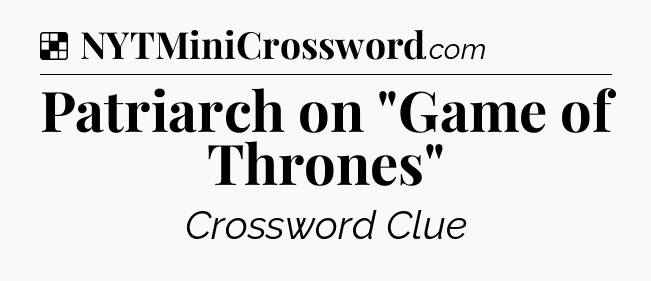 Solution: Patriarch on 