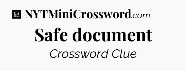 Safe document - LA Times Crossword