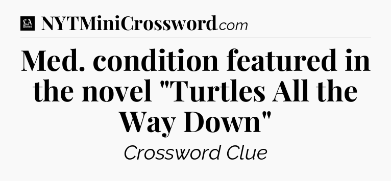 Med. condition featured in the novel 