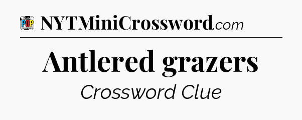 Antlered grazers Crossword Clue