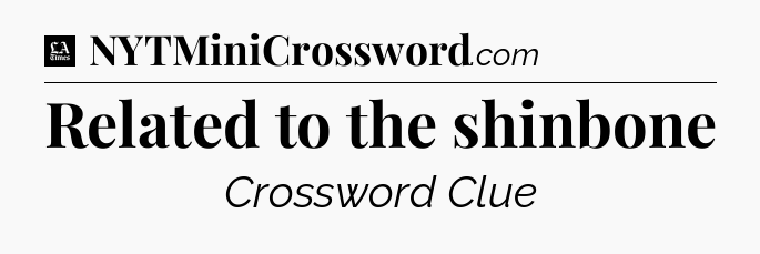 Related to the shinbone - LA Times Crossword