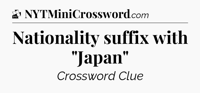 Nationality suffix with 