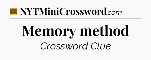Memory method - Eugene Sheffer Crossword