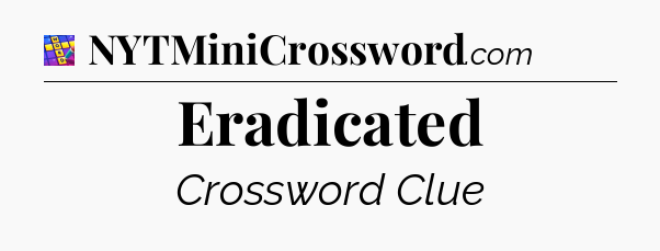 Eradicated Codycross