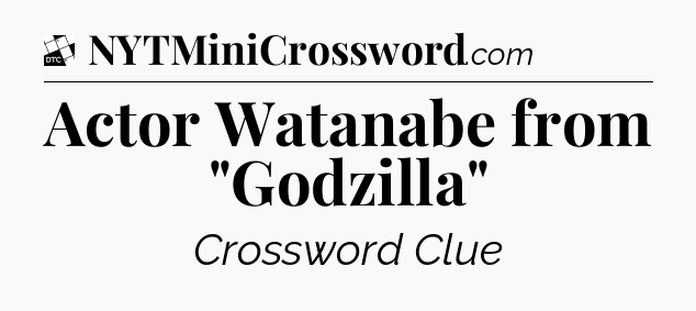 Actor Watanabe from 