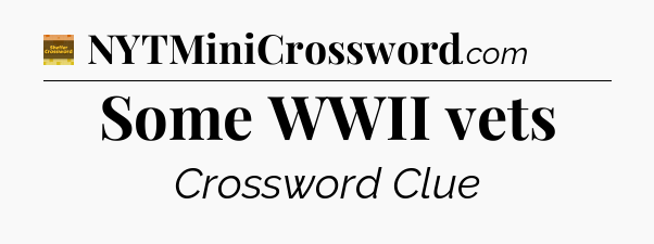 Some WWII vets - Eugene Sheffer Crossword