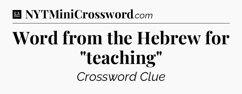 Word from the Hebrew for 