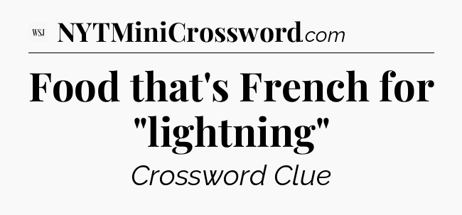 Food that's French for 