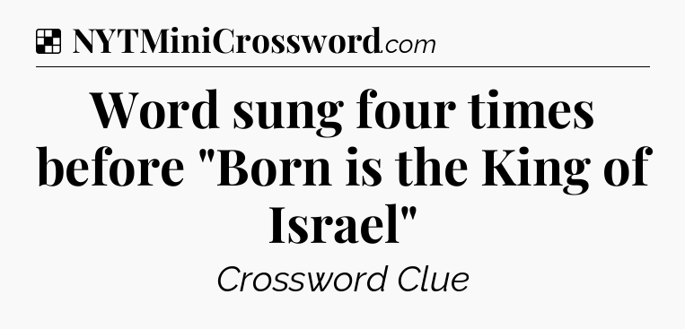 Solution: Word sung four times before 