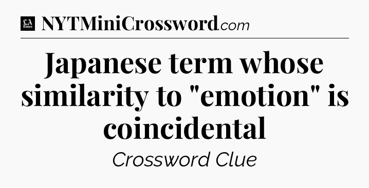 Japanese term whose similarity to 