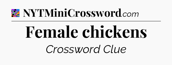 Female chickens Crossword Clue