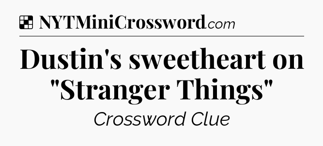 Solution: Dustin's sweetheart on 
