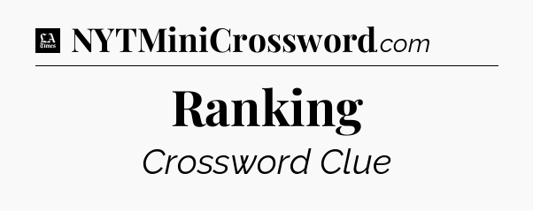 Ranking - LA Times Crossword