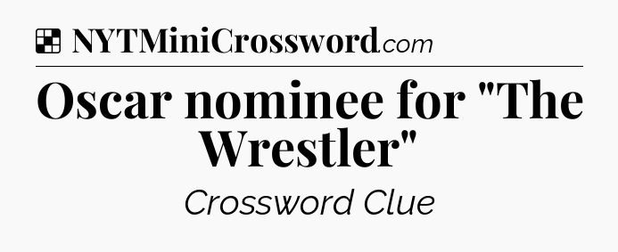 Solution: Oscar nominee for 