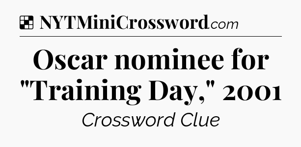 Solution: Oscar nominee for 