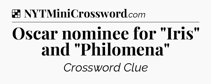 Solution: Oscar nominee for 