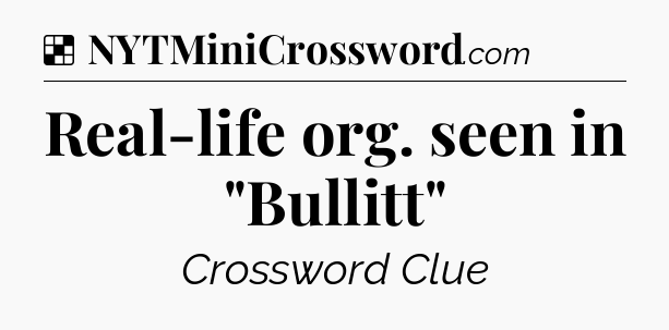 Solution: Real-life org. seen in 