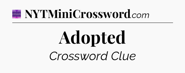 Adopted - Thomas Joseph Crossword