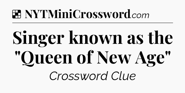 Solution: Singer known as the 