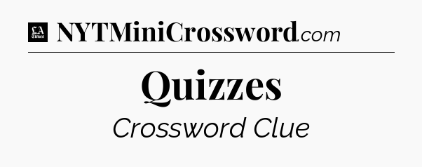 Quizzes - LA Times Crossword