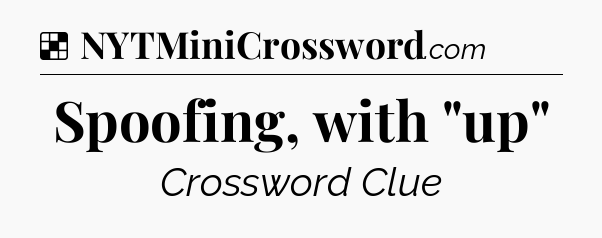 Solution: Spoofing, with 