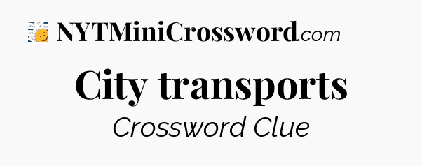 City transports - 7 Little Words