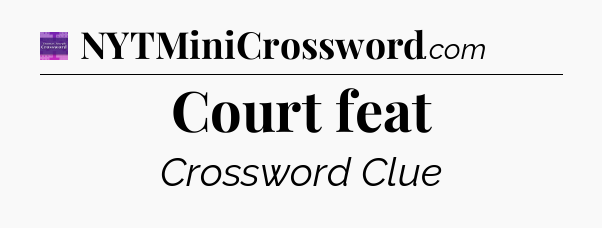 Court feat - Thomas Joseph Crossword