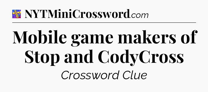 Mobile game makers of Stop and CodyCross Codycross