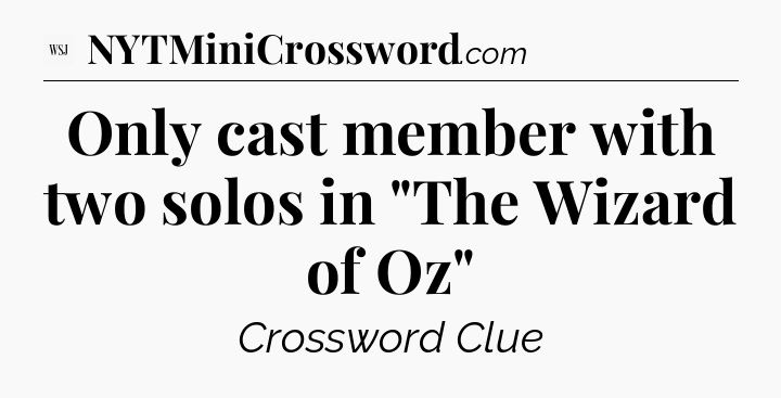 Only cast member with two solos in 