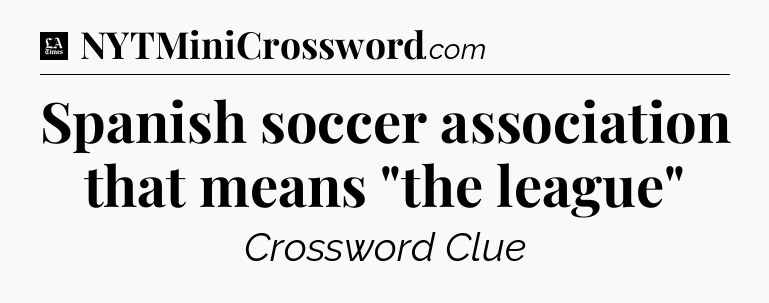 Spanish soccer association that means 