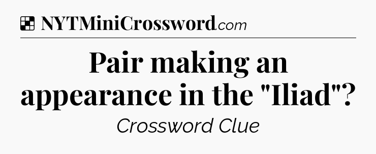 Solution: Pair making an appearance in the 
