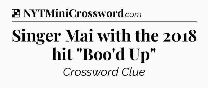 Solution: Singer Mai with the 2018 hit 