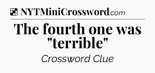 Solution: The fourth one was 