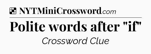 Solution: Polite words after 