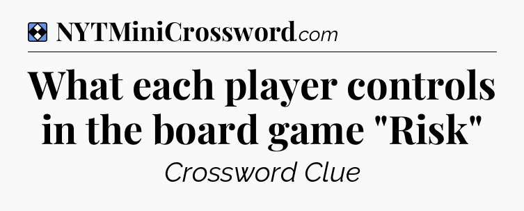 Solution: What each player controls in the board game 