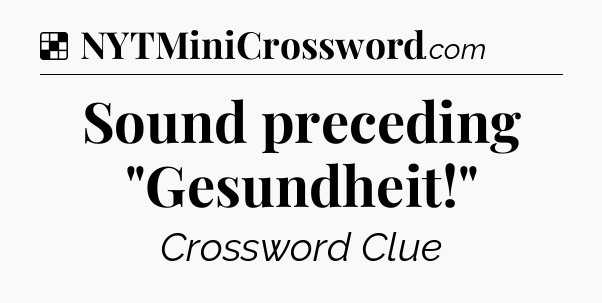 Solution: Sound preceding 