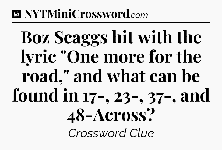 Boz Scaggs hit with the lyric 